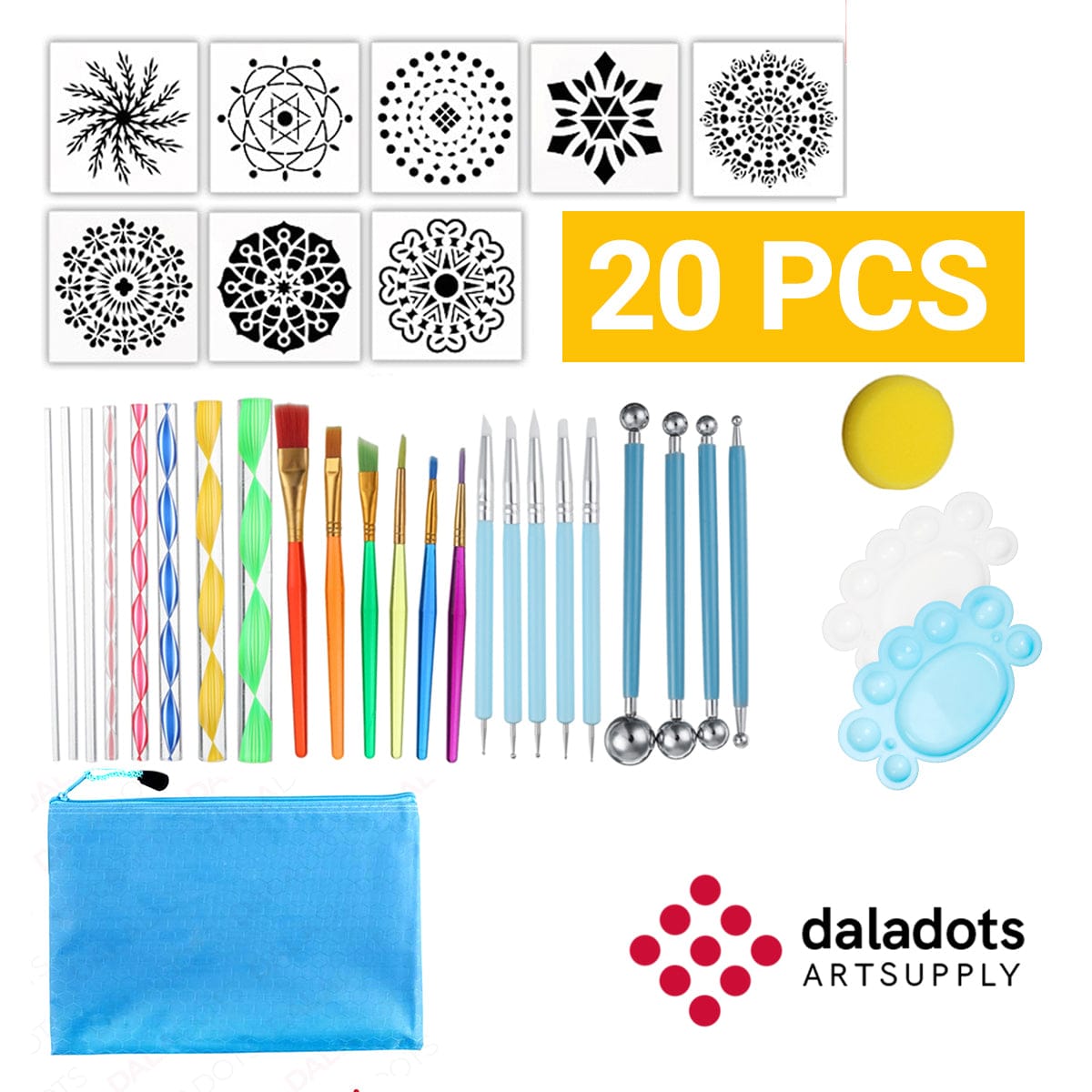 20 pcs Mandala Dotting Tools and Rock Painting Kit - Daladots