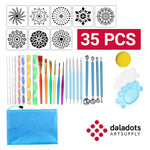 35 pcs Mandala Dotting Tools and Rock Painting Kit - Daladots