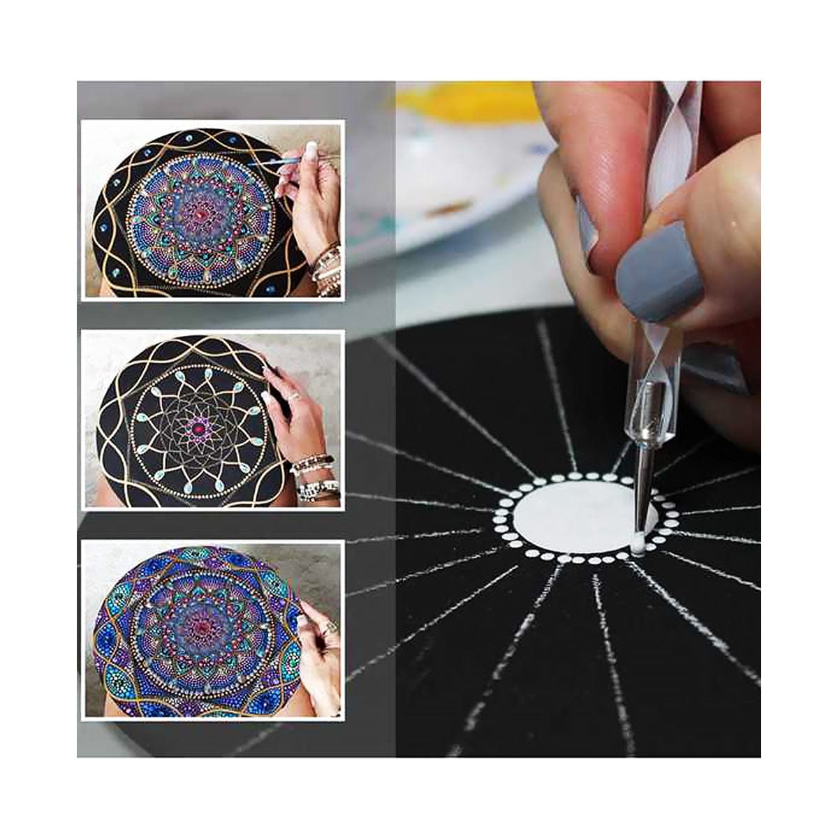 16/20/35/42/53PCS Mandala Dotting Tools Hand Work Painting Rocks Pottery  Embossing Dot Kit Multifunction Set - AliExpress